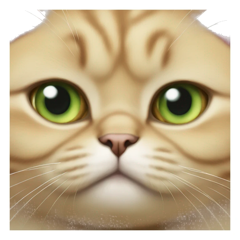 Green eyed golden British shorthair fat cat sticker