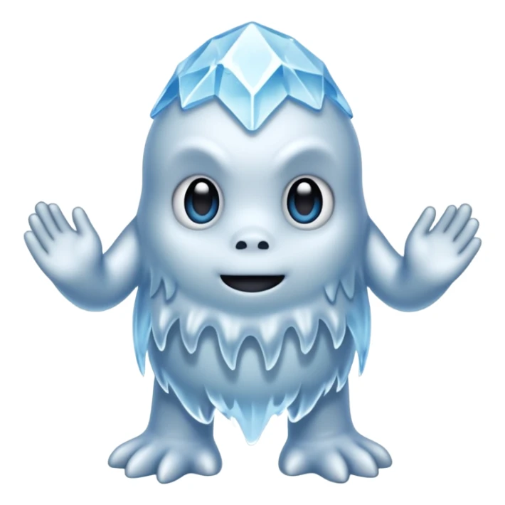 an ice cryptid, cryptid made of ice sticker