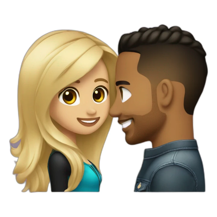 Romeo Santos and blond girl sticker