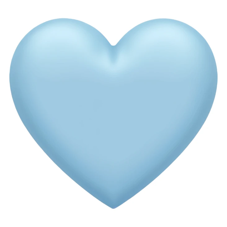 Pastel blue heart sticker