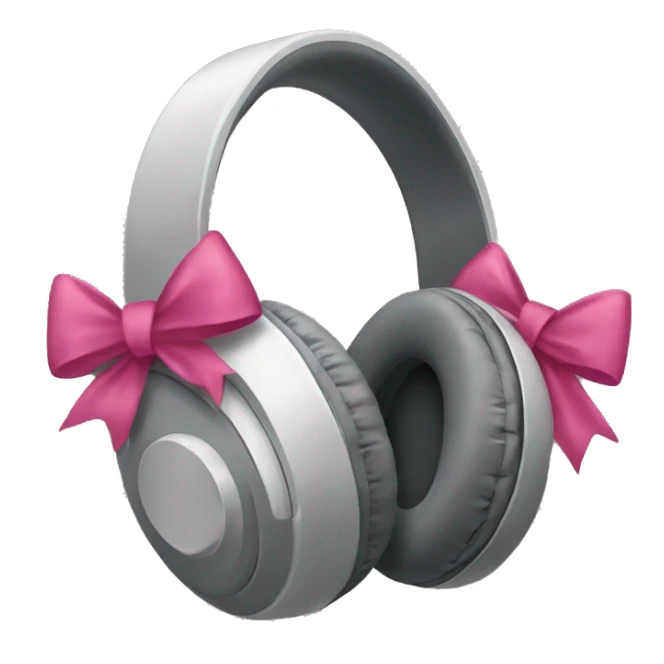 Headphones with bows on the side sticker