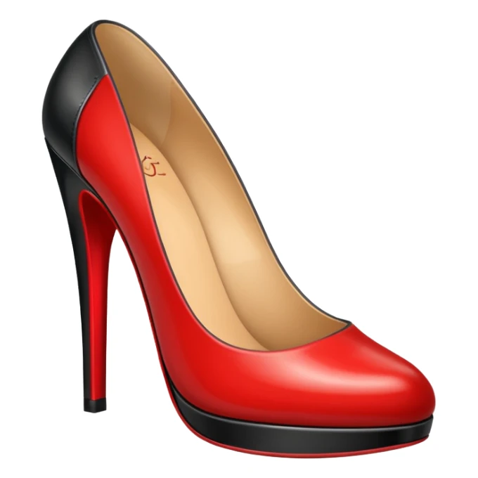 Salto alto preto com soldado vermelho sticker