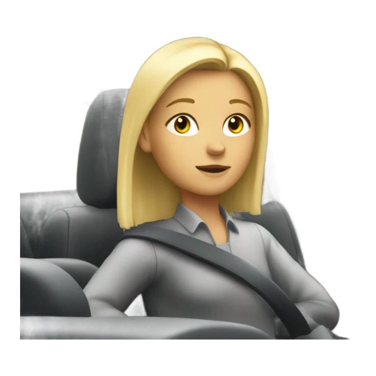 the blond girl is driving the car sticker