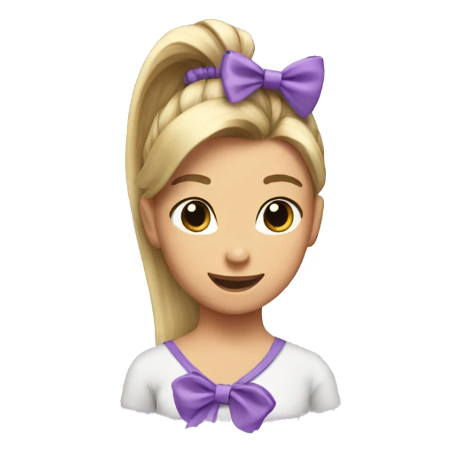 Pony tail with bow  sticker