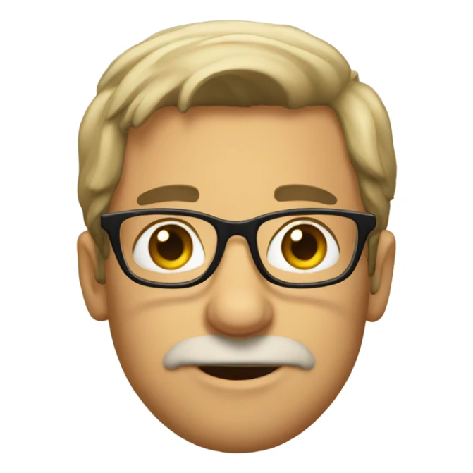 Charlie with glasses sticker