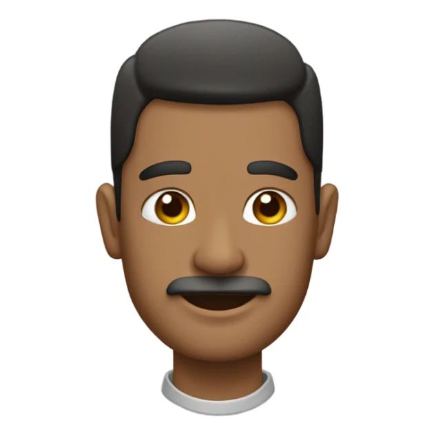 Hombre pelón y aretes en las orejas  sticker