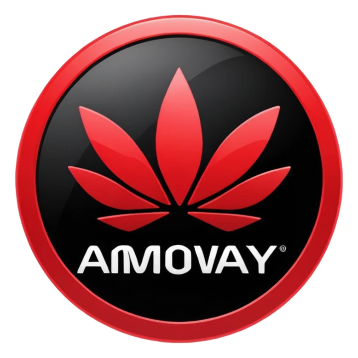 black and red amway logo Icon sticker