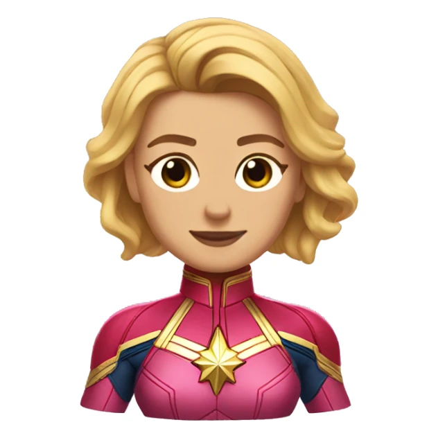 Captain marvel wear dress pink  sticker