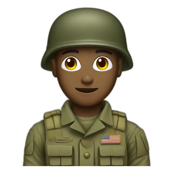 Military soldier sticker