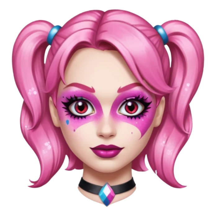 Glitter pink Harley Quinn sticker