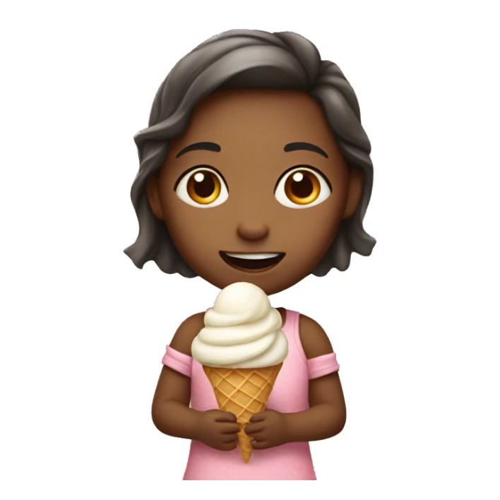 little girl with ice cream sticker
