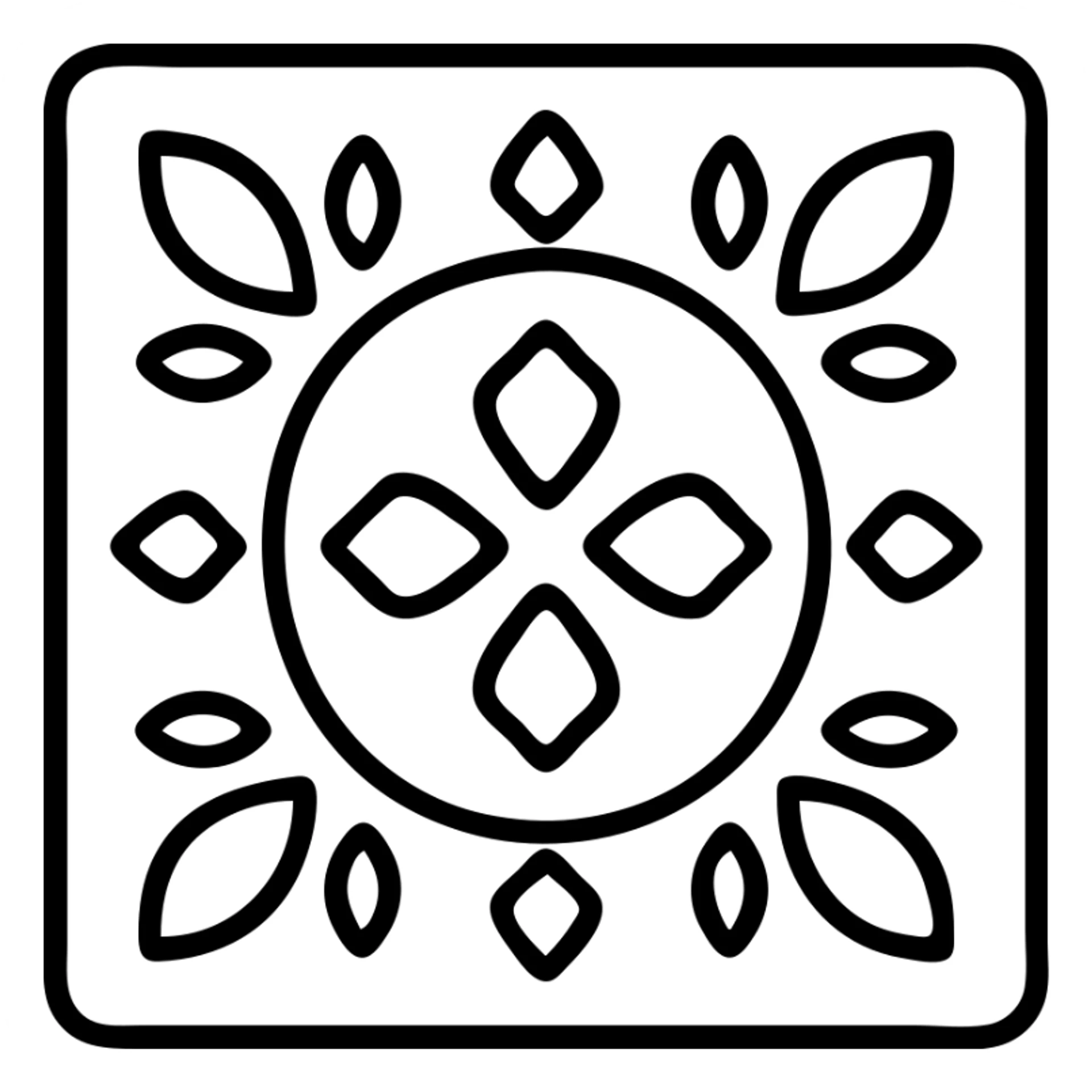 stencil pattern in boho style sticker