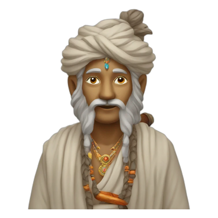 Hindu sage with chillum sticker