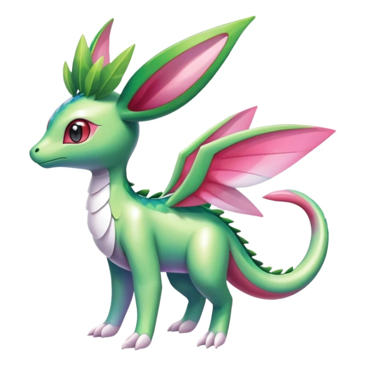 Shiny Exotic Flygon-Sylveon-Shaymin-Meganium-Hybrid-Creature sticker