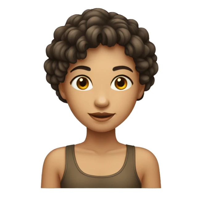 Menina de pele branca com corpo sticker