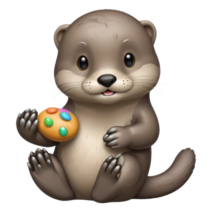 Otter with big Pepples sticker