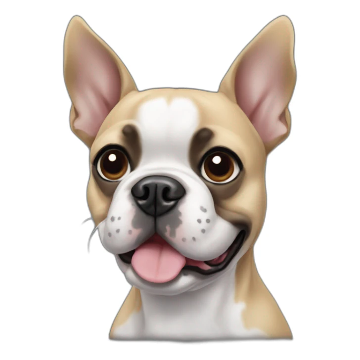 Black Frenchie Boston terrier mix sticker