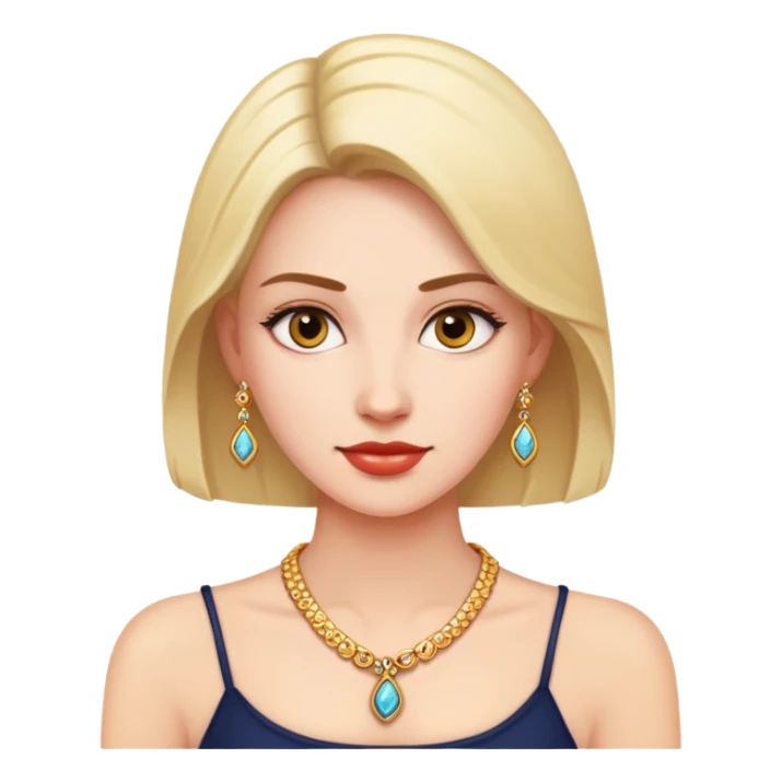 woman with necklace sticker