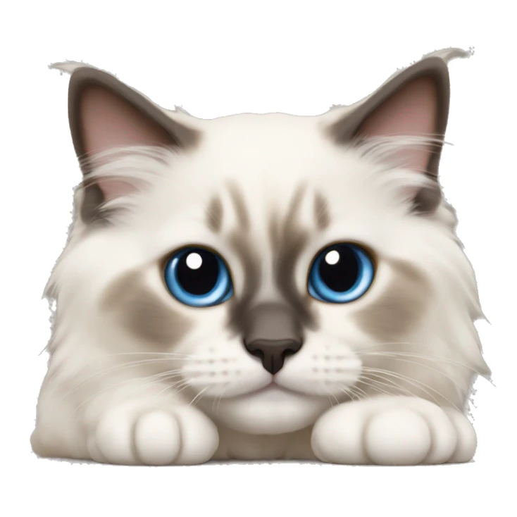 Ragdoll kitten laying  sticker