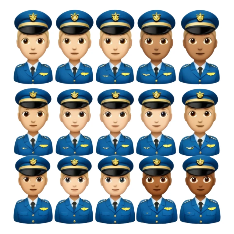 Swedish military ranks emojis sticker