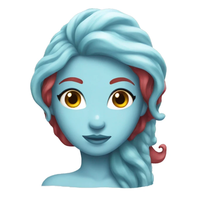 Mermaid with red hair  sticker