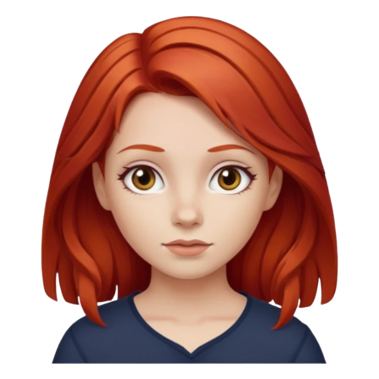 Girl with red hair sticker