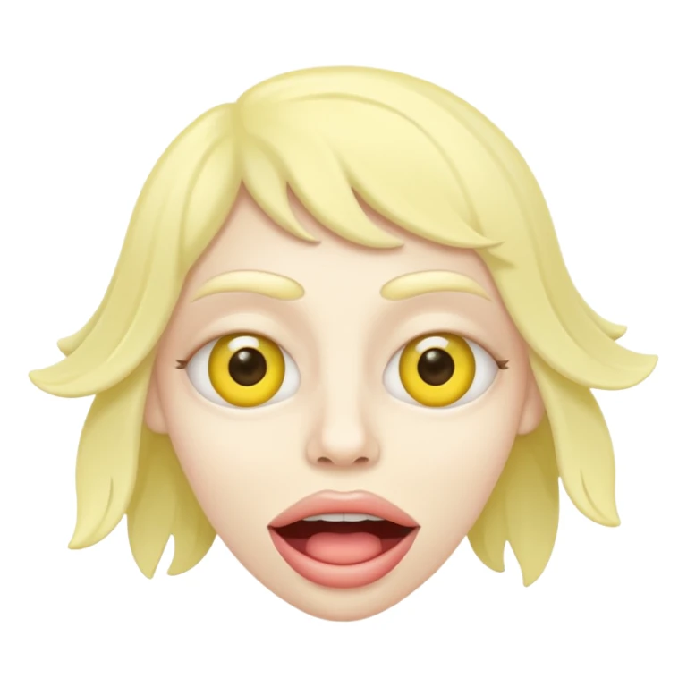 five leaved yellow anemone eyes mouth sticker