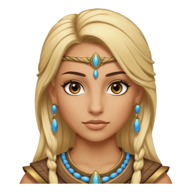 ESO female moamer warrior with lashes and earrings sticker
