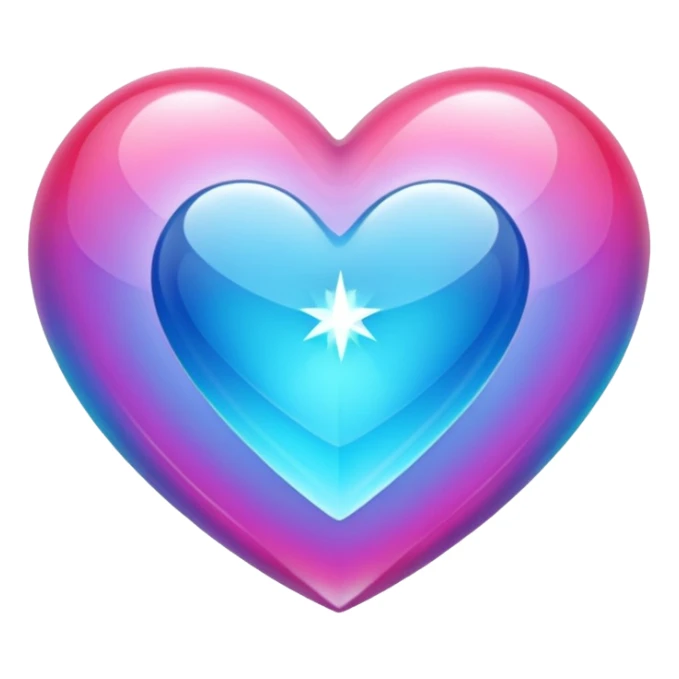 colorful crystal heart sticker