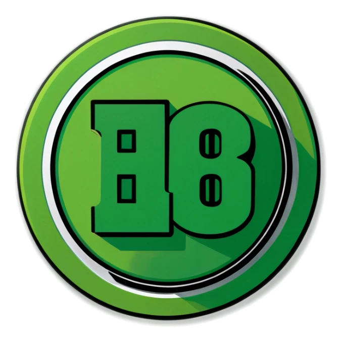 Green coin that says the word “$Logan” sticker