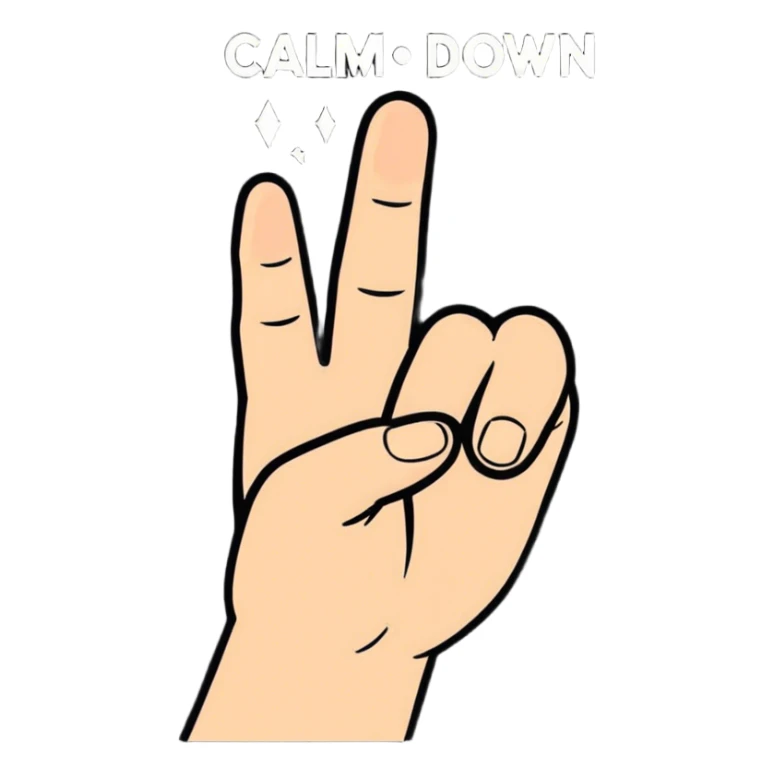 Calm down & shut the fuck up with sparkle text sticker