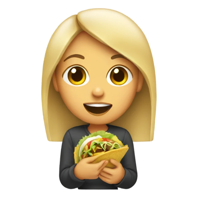 Girl eating tacos sticker
