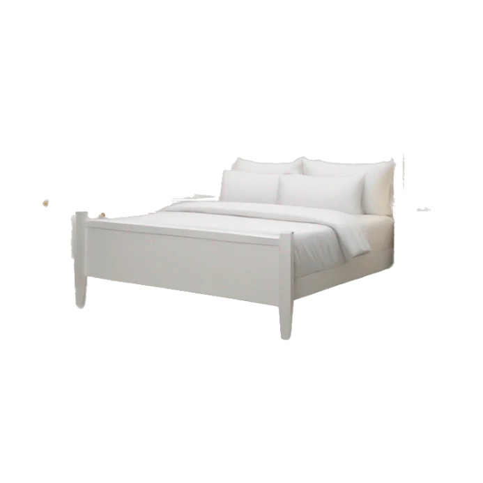 White bed room sticker