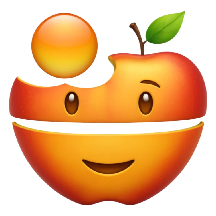 two sunrises in a row, apple emoji style sticker