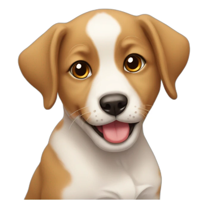 Puppy with word "Nyomi) in mouth sticker