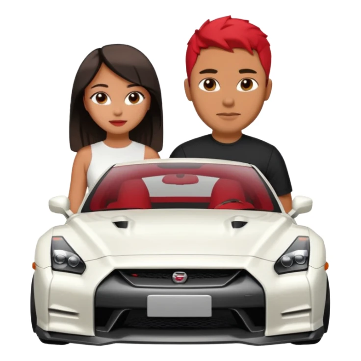 josh king jetset madrid the millionaire internet celebrity panel rank founder and instagram model girlfriend Tefi in Nissan GTR  sticker