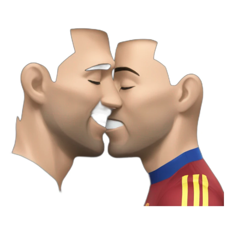Leo Messi kiss Cristiano Ronaldo sticker