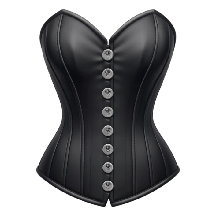 corset black leather with ysl-shaped buttons sticker