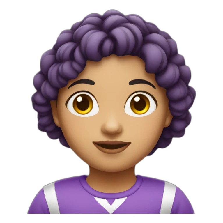 Hispanic Chunky girl in purple sticker