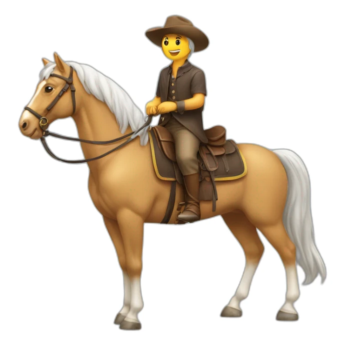 chat sur un cheval qui court sticker