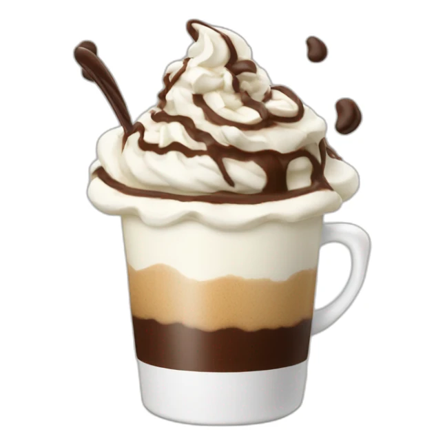 coffee with whipped cream and chocolate shavings sticker
