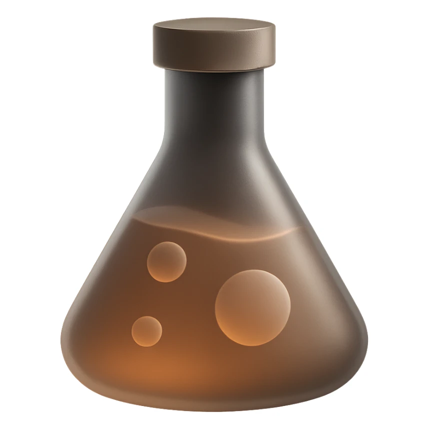 Make the colors more minimalist. The glass should be clear with very subtle or no color, and the liquid inside should be a simple, muted tone. No background, transparent background. sticker