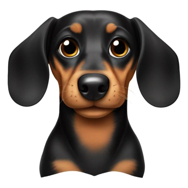 a black and tan Dachshund giving thumbs up sticker