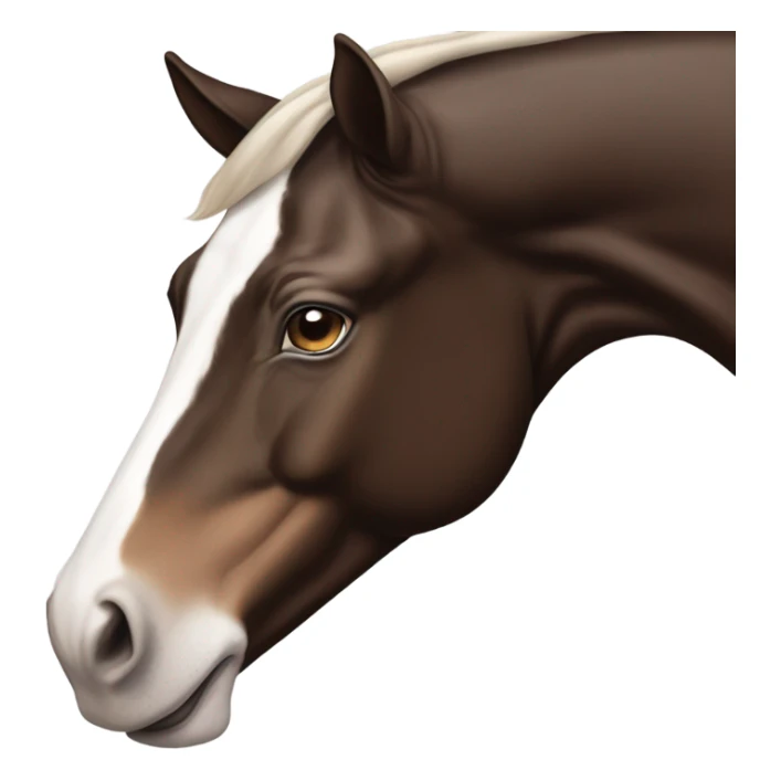 Horse bai pie chocolaté with blue eyes sticker