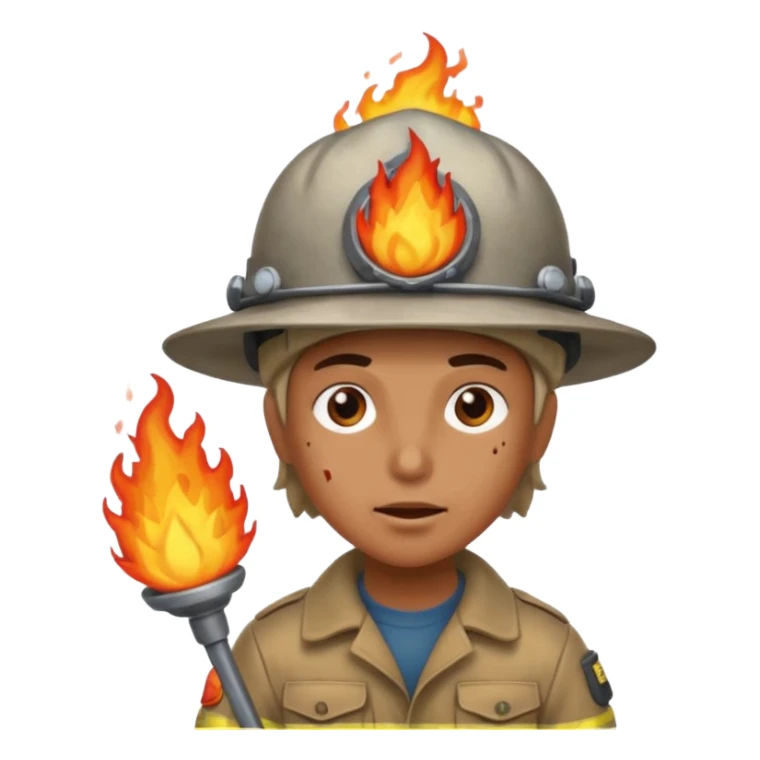 Brain with fire describe passion explorer person sticker
