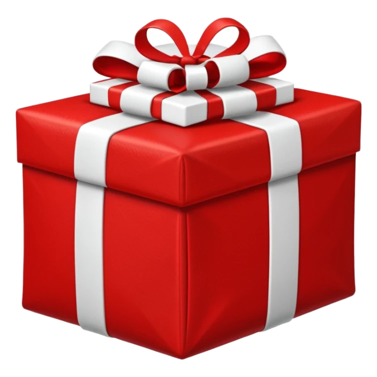 red Santa's bag with red gift boxes with white bows sticker