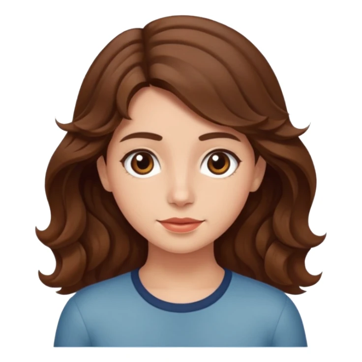 wavy brown haired girl with victor vincent fuentes sticker