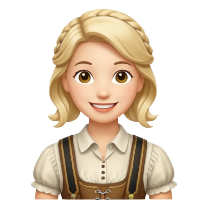 person wearing traditional German attire lederhosen or dirndl sticker