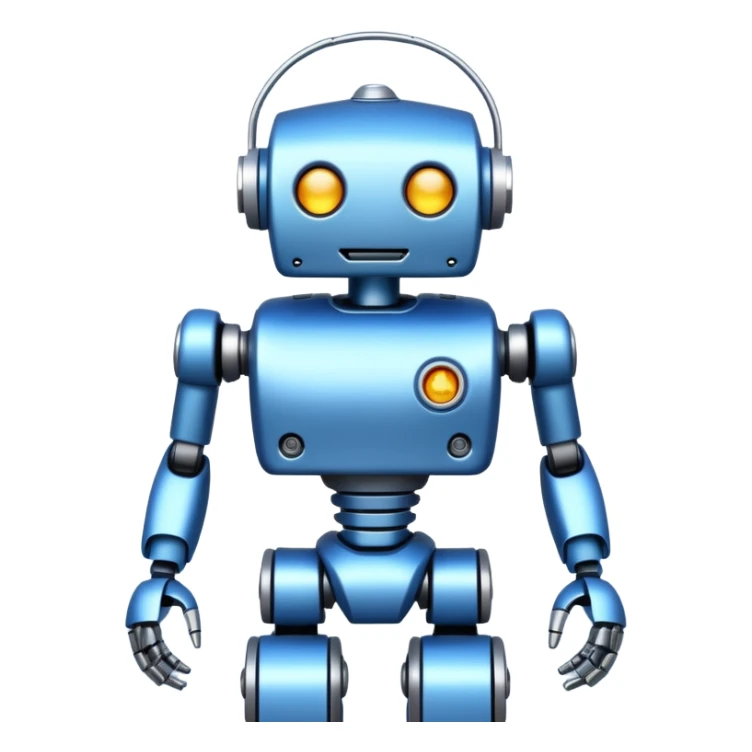 black friday robot with blue and metalic colours sticker