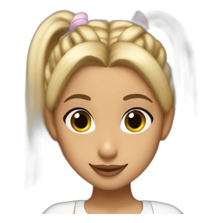 Ariana grande with blonde ponytail  sticker